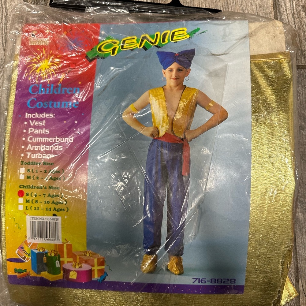 Tucano Childrens Genie Costume New Size Small 5-7